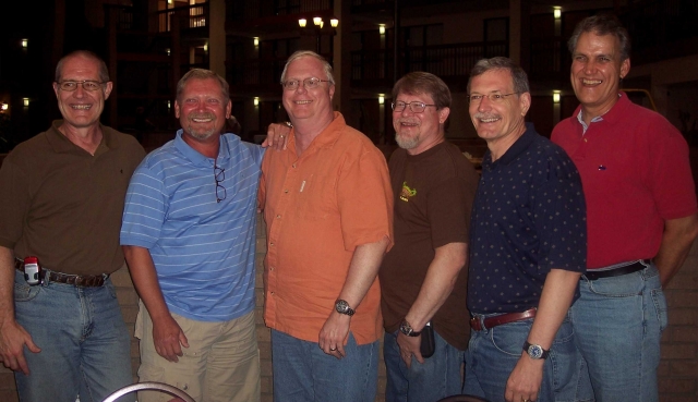 From left: Steve Hill, John Peterson, Doug Egner, Ron Dugger, Calvin Gooden, Bill Siebert